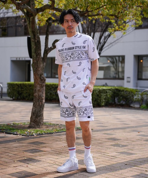 パンツ (RM)「LUXE/R GOLF」ストレッチ スムース 総柄 パンツ ハーフパンツ メンズ レディース_20
