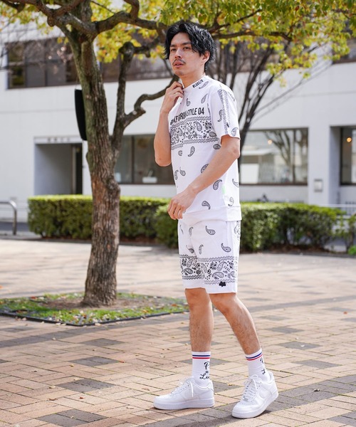 パンツ (RM)「LUXE/R GOLF」ストレッチ スムース 総柄 パンツ ハーフパンツ メンズ レディース_21