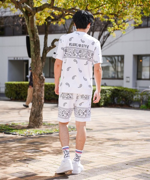 パンツ (RM)「LUXE/R GOLF」ストレッチ スムース 総柄 パンツ ハーフパンツ メンズ レディース_23