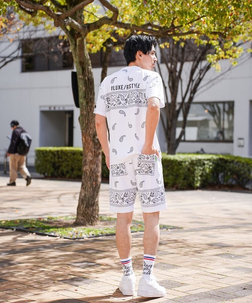 パンツ (RM)「LUXE/R GOLF」ストレッチ スムース 総柄 パンツ ハーフパンツ メンズ レディース_24