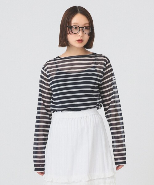 【限定価格】オーシバル レイビームス シースルー ボーダー Tシャツ Ray BEAMS（レイ ビームス） tシャツ ORCIVAL / シースルー ボーダー