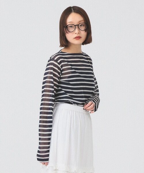 【限定価格】オーシバル レイビームス シースルー ボーダー Tシャツ Ray BEAMS（レイ ビームス） tシャツ ORCIVAL / シースルー ボーダー