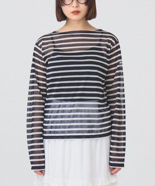 【限定価格】オーシバル レイビームス シースルー ボーダー Tシャツ Ray BEAMS（レイ ビームス） tシャツ ORCIVAL / シースルー ボーダー