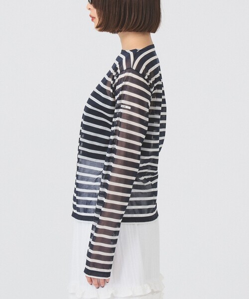 Ray BEAMS（レイ ビームス） tシャツ ORCIVAL / シースルー ボーダー