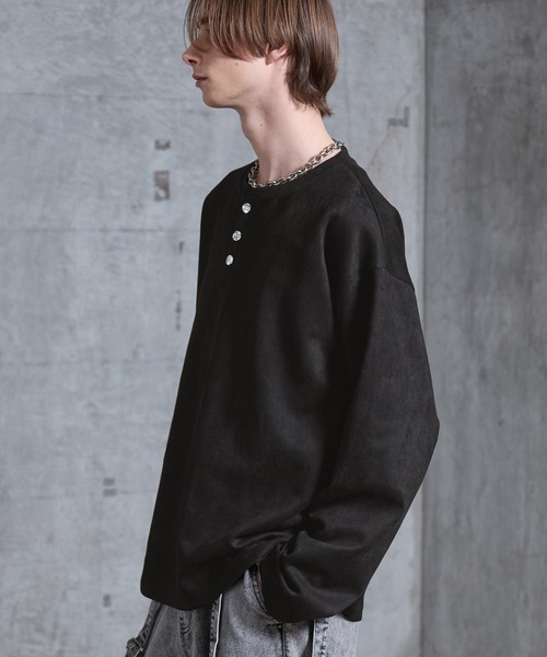 「SERACE」 長袖Tシャツ M ブラック メンズ_画像2