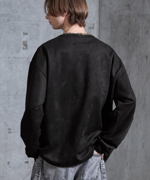 「SERACE」 長袖Tシャツ M ブラック メンズ_画像4