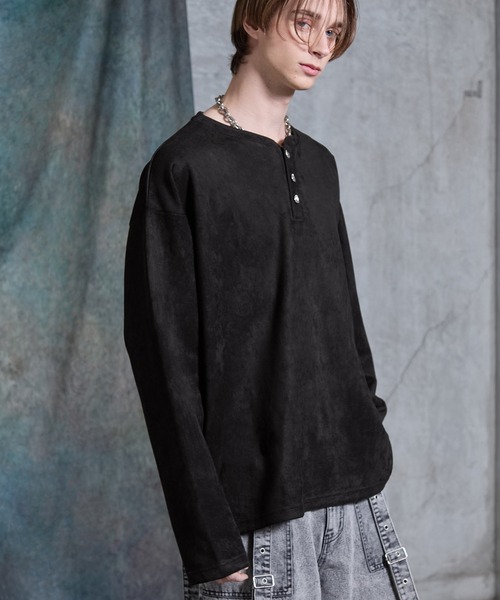 「SERACE」 長袖Tシャツ M ブラック メンズ_画像7