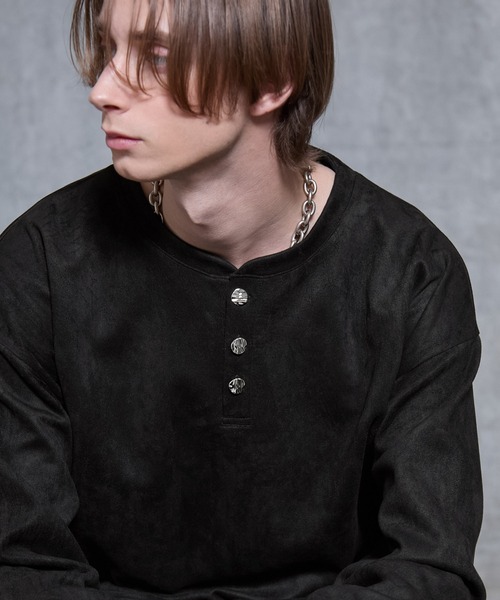 「SERACE」 長袖Tシャツ M ブラック メンズ_画像9