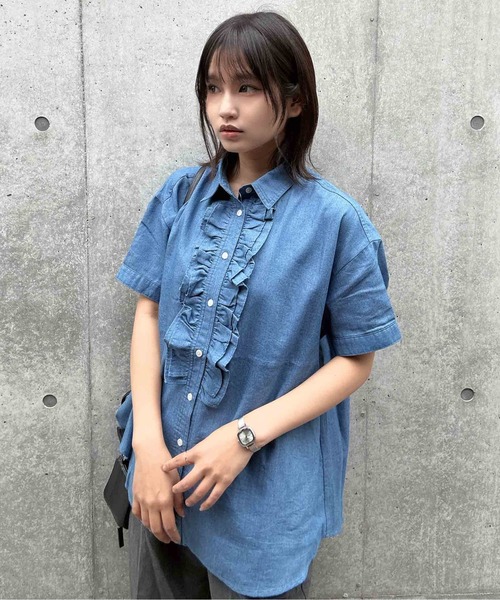 AS KNOW AS（アズノゥアズ） ブラウス シャツ 夏 半袖 ◯ フロント