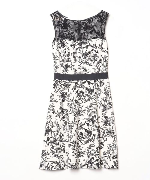 Tadashi Shoji 」 レースノースリーブワンピース S ホワイト