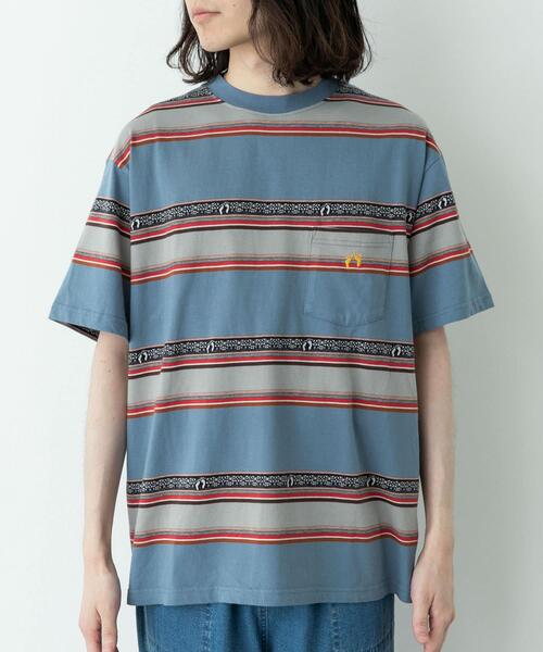 HANGTEN（ハンテン） tシャツ HANG TEN 70S JACQUARD T-SHIRTS メンズ