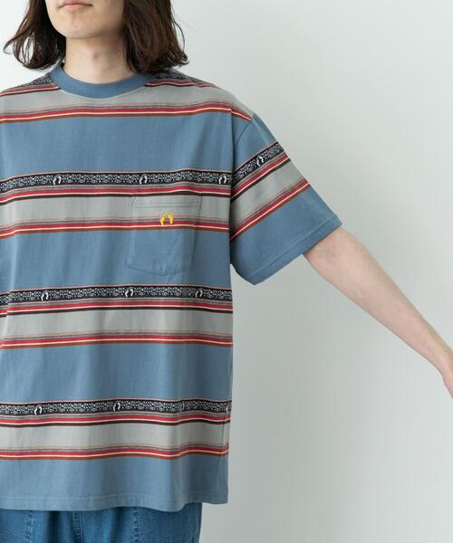 HANGTEN（ハンテン） tシャツ HANG TEN 70S JACQUARD T-SHIRTS メンズ