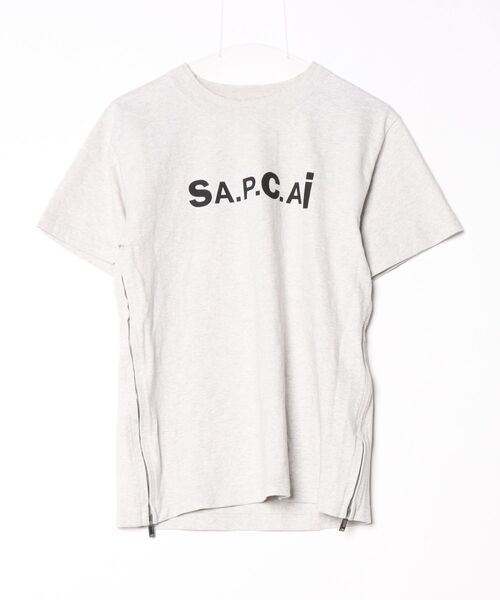 sacai（サカイ） 半袖Tシャツ「A.P.C.コラボ」 X-SMALL グレー メンズ