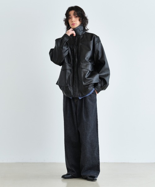 「SINSS」 デニムパンツ SMALL ブラウン メンズ_画像4