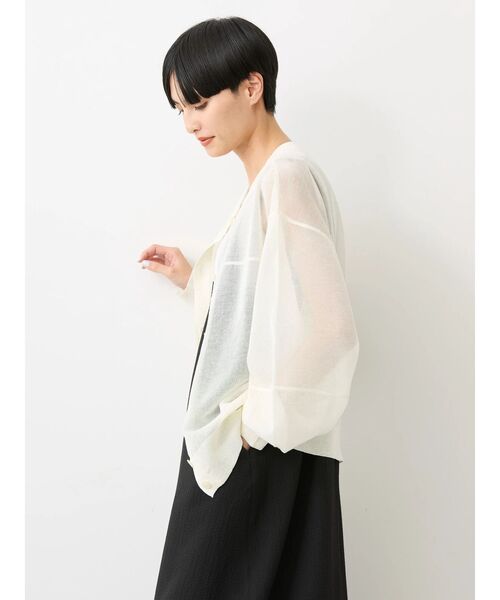 「AMERICAN HOLIC」 ニットカーディガン M イエロー レディース_画像4