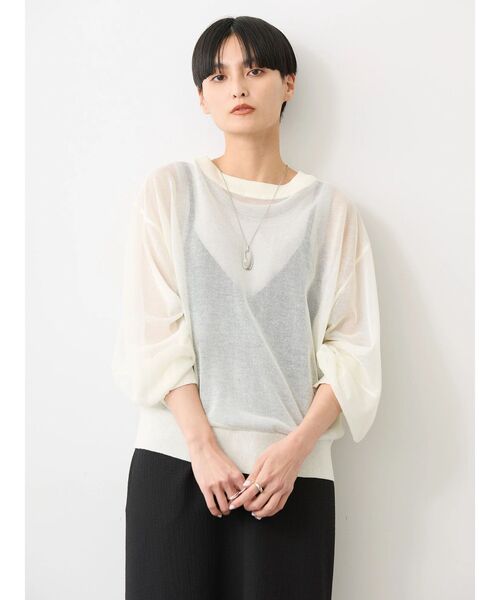 「AMERICAN HOLIC」 ニットカーディガン M イエロー レディース_画像8