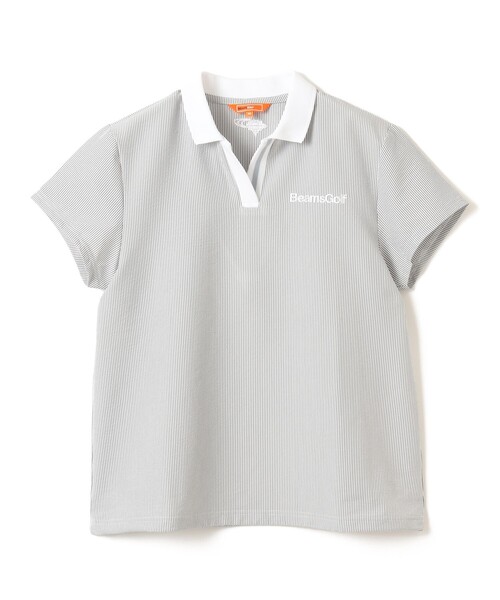 BEAMS GOLF シアサッカーストライプ ポロシャツ BEAMS GOLF シアサッカーストライプ ポロシャツ MEN シアサッカー