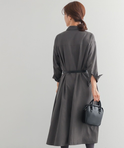 「URBAN RESEARCH DOORS」 シャツワンピース MEDIUM チャコールグレー レディース_画像5