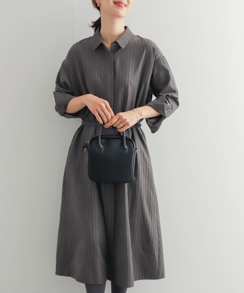 「URBAN RESEARCH DOORS」 シャツワンピース MEDIUM チャコールグレー レディース_画像7