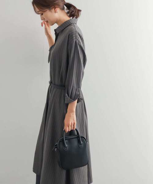「URBAN RESEARCH DOORS」 シャツワンピース MEDIUM チャコールグレー レディース_画像8