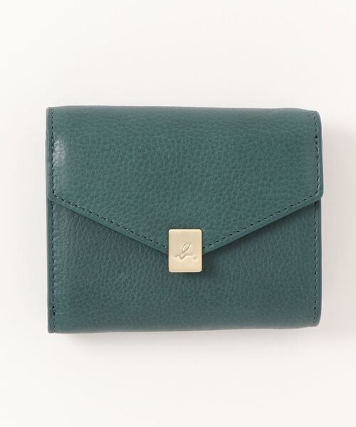 新品未使用✨agnes b. 折り財布 三つ折り ロゴジップ レザー グリーン agnes b.（アニエスベー） 財布 FREE グリーン レディース : ZOZOTOWN