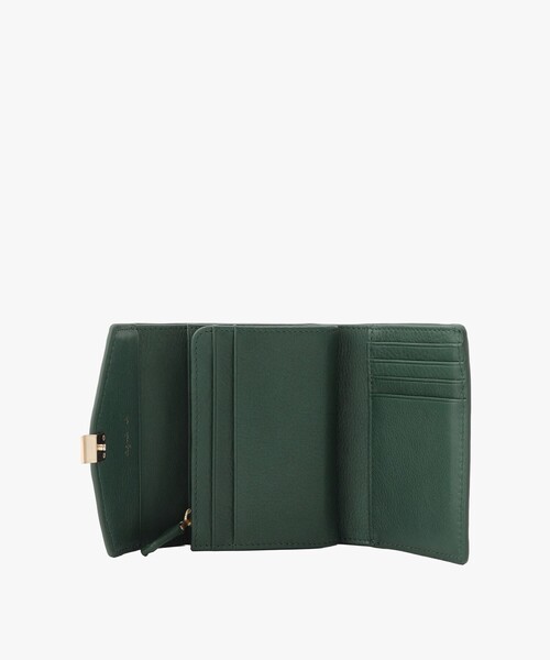 新品未使用✨agnes b. 折り財布 三つ折り ロゴジップ レザー グリーン agnes b.（アニエスベー） 財布 FREE グリーン レディース : ZOZOTOWN
