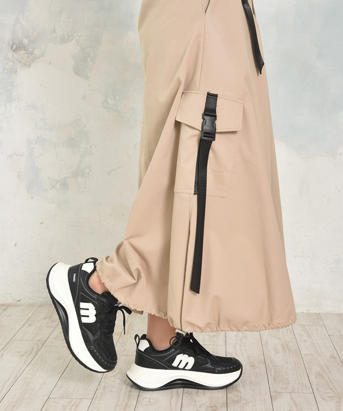 「moz」 ローカットスニーカー 23.5cm ブラック レディース_画像4