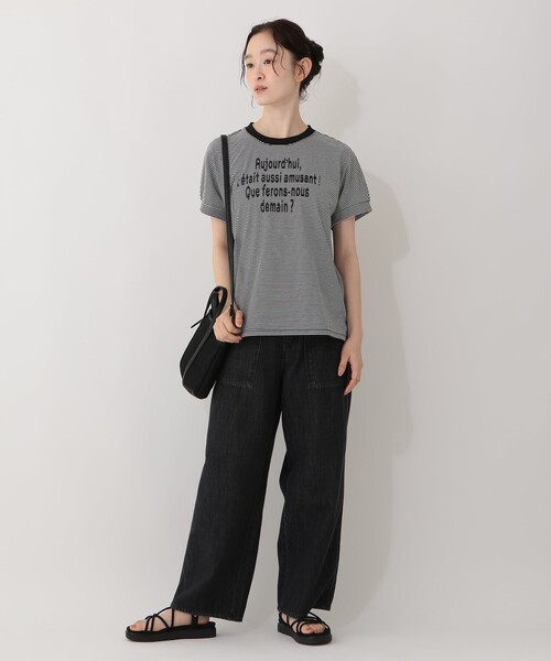 Afternoon Tea（アフタヌーンティー） tシャツ 半袖 ボーダーロゴ