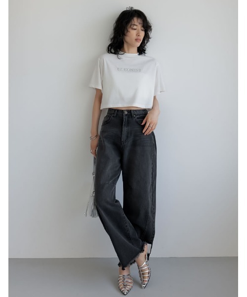 「Re:EDIT」 デニムパンツ MEDIUM ネイビー レディース_画像5
