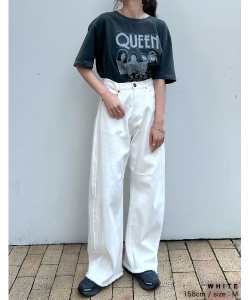 「Re:EDIT」 デニムパンツ MEDIUM ネイビー レディース_画像7