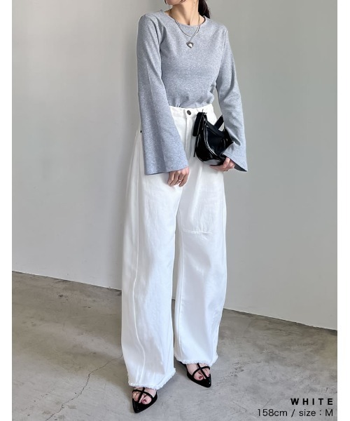 「Re:EDIT」 デニムパンツ MEDIUM ネイビー レディース_画像8
