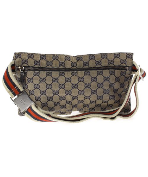 GGキャンバス ウエストバッグ ベージュ GUCCI ボディバッグ グッチ 0