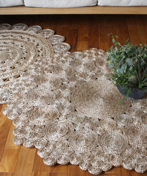 a.depeche ラグ ラグマット jute rug 9991 circle / 円形ジュートラグ 