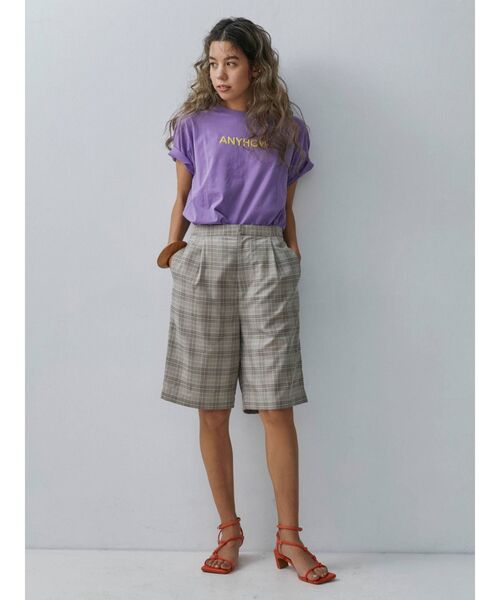 Ungrid パンツ チェックハーフパンツ レディース : ZOZOTOWN