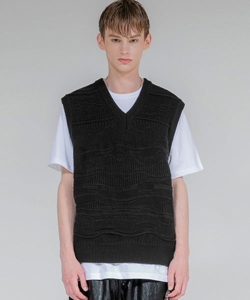 Wool mix BOAオーバーベスト　新品未使用 Wool mix BOAオーバーベスト