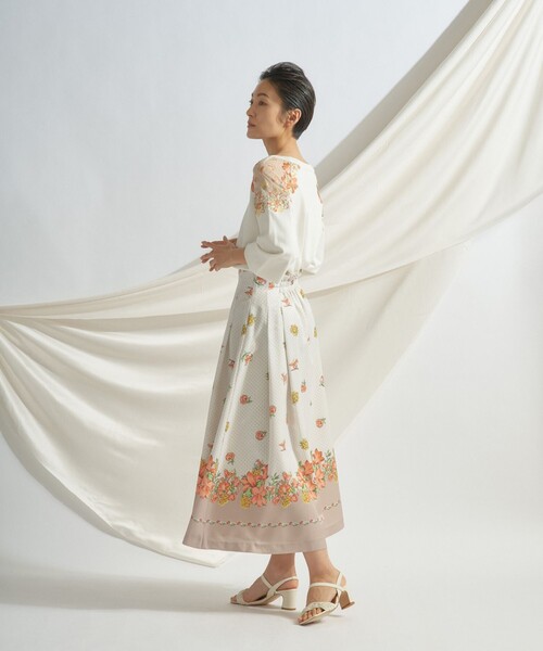 グレースコンチネンタル（GRACE CONTINENTAL）/ブーケスカーフプリントフレアスカート GRACE CONTINENTAL（グレースコンチネンタル） スカート ブーケ