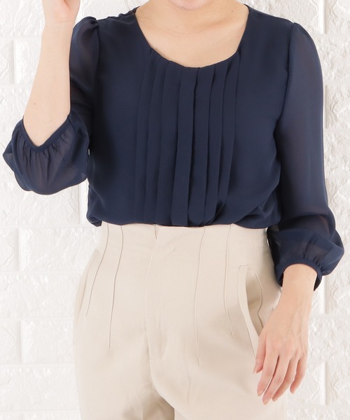 シャツ/ブラウス(長袖/七分) TWINS LACE BLOUSE Lace Ladies（レースレディース） ブラウス シャツ シフォンレース