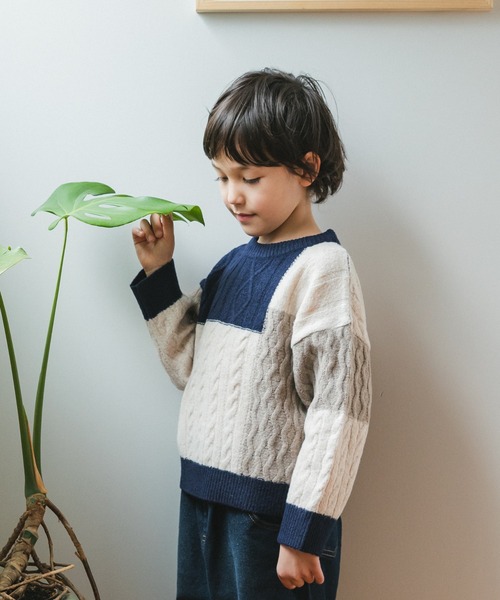 pairmanon（ペアマノン） ニット 「ママとおそろい」配色 パッチワーク