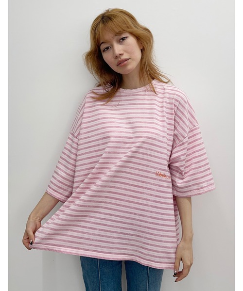 tシャツ 「8」「it」「Little Sunny Bite」Stripe big tee レディース メンズ