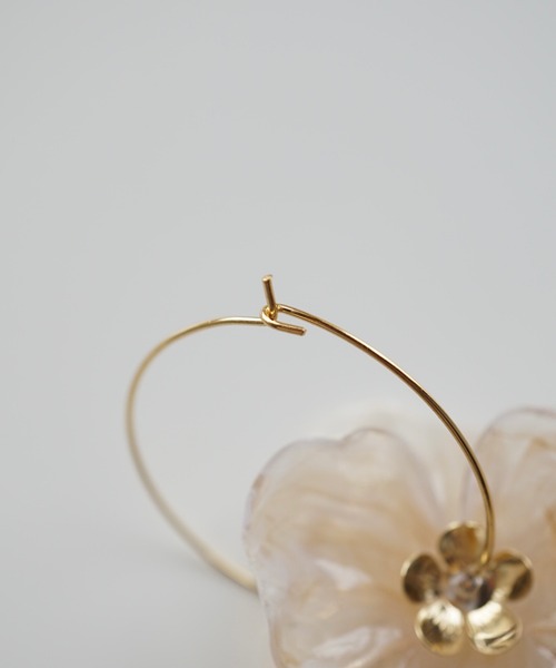 CERCA ピアス jolie minette/ビックフラワー ゴールド フープ