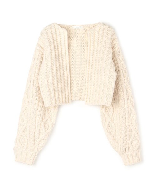 カーディガン パターンケーブル ショートカーディガン カーディガン パターンケーブル ショートカーディガン