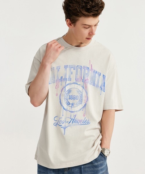 Ressaca tシャツ オーバーサイズ レターカレッジロゴプリントT