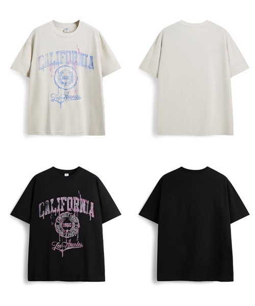 関税送料込 HOODRICH Rite オーバーサイズ 半袖 ロゴ Tシャツ Ressaca tシャツ オーバーサイズ レターカレッジロゴプリントT