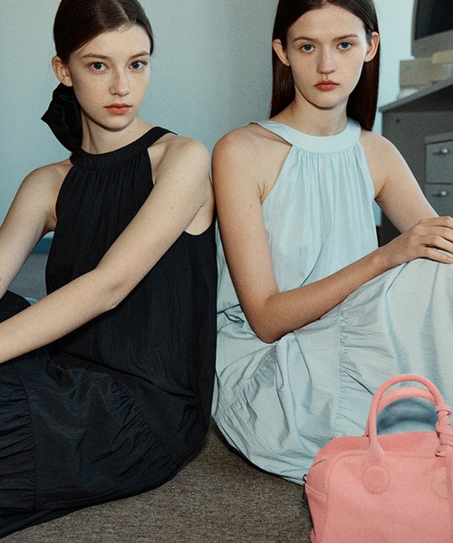 FanoStudios ホルターネックバックタイリボンティアードワンピース　S ホルターネック バックタイリボン ティアードワンピース FC24L030