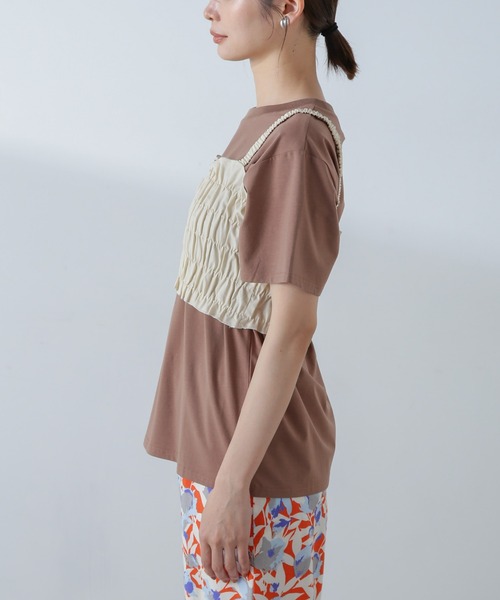 ベスト ジレ RITA ROW/Poplin smoked body レディース RITA ROW ベスト ジレ ROW/Poplin smoked body レディース