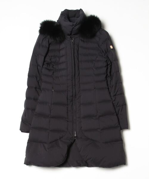 【美品】Demi Luxe ブラック ダウンジャケット 38 Demi-Luxe 黒 ダウンジャケット 38