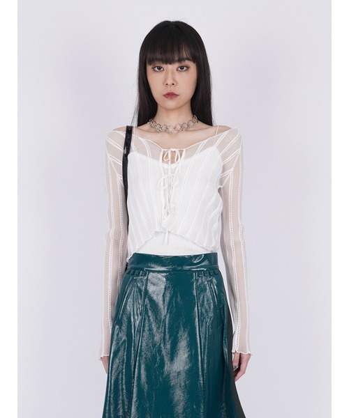 カーディガン Fish Net Cardigan レディース