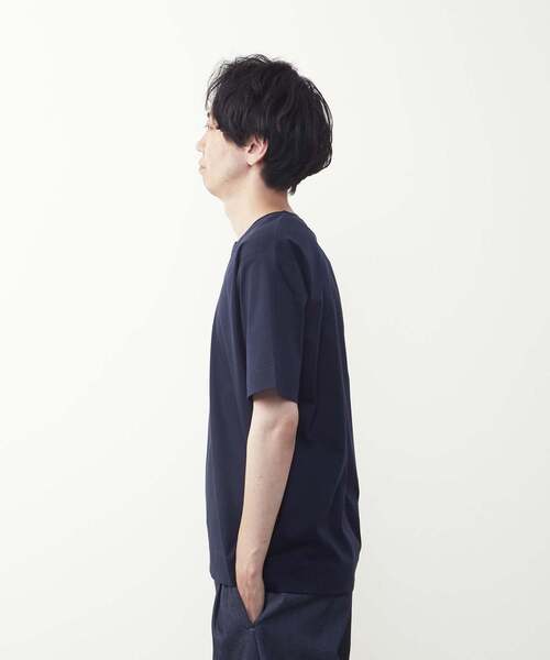 MEN'S MELROSE tシャツ 50/-シルケットスムースキーネックTシャツ