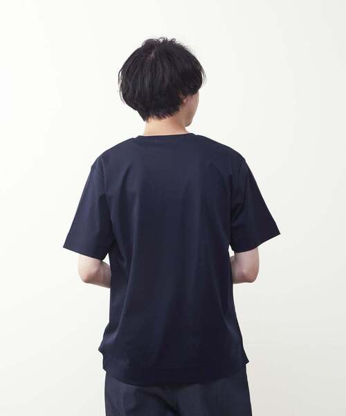 MEN'S MELROSE tシャツ 50/-シルケットスムースキーネックTシャツ