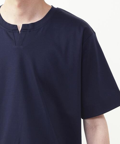 MEN'S MELROSE tシャツ 50/-シルケットスムースキーネックTシャツ